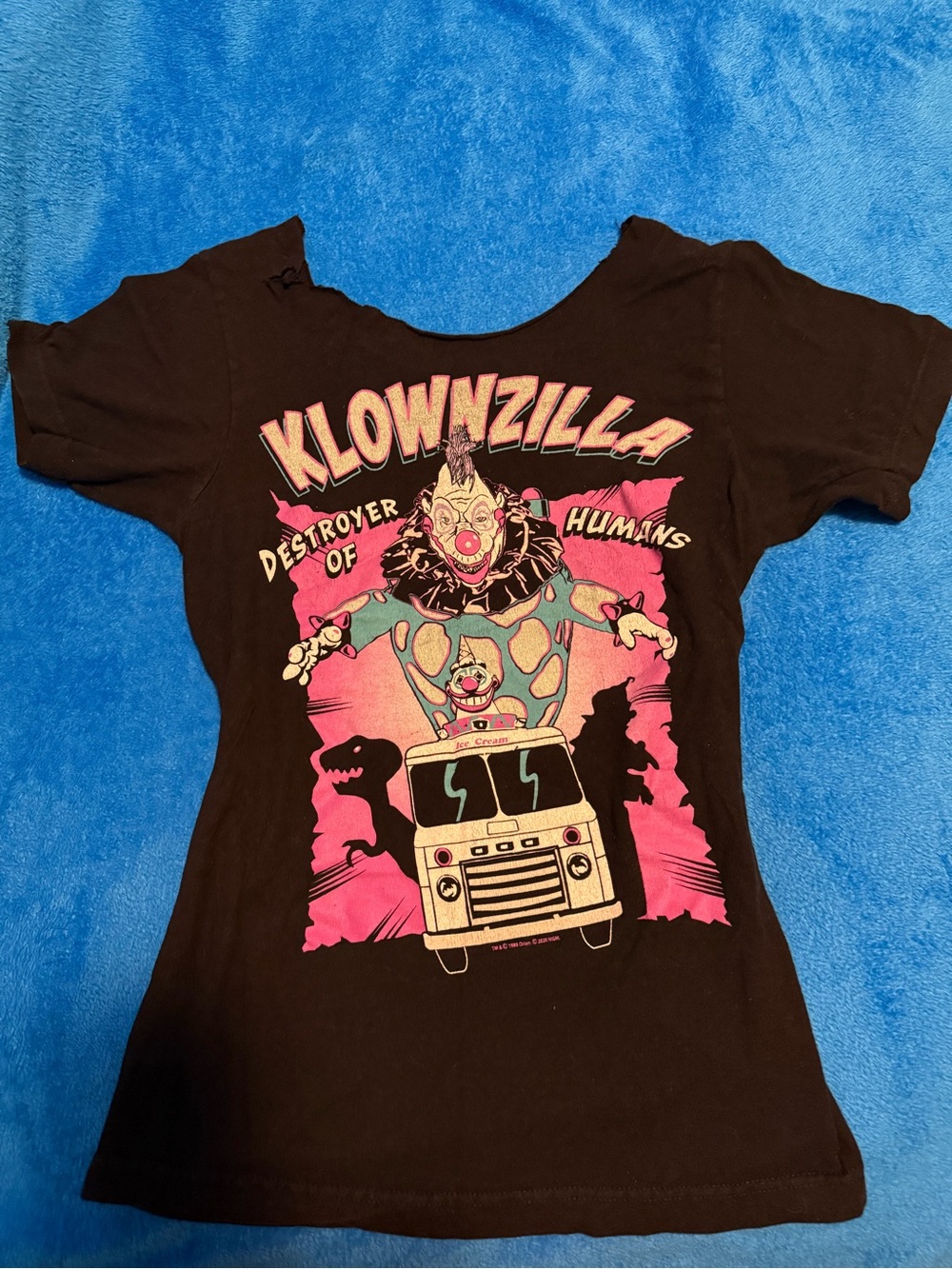 Klownzilla Graphic Kids Tee in Black and Pink
